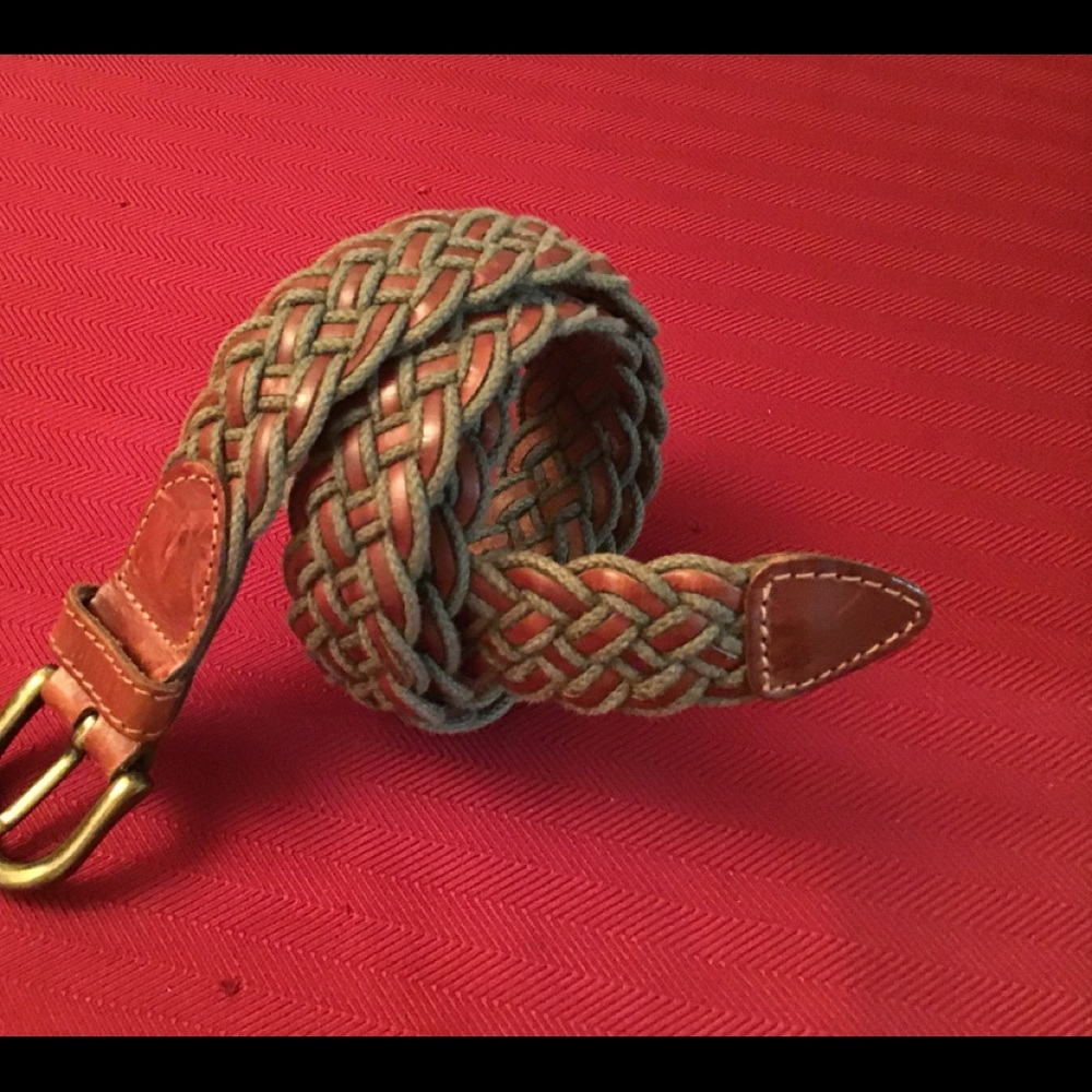 American eagle woven leather belt